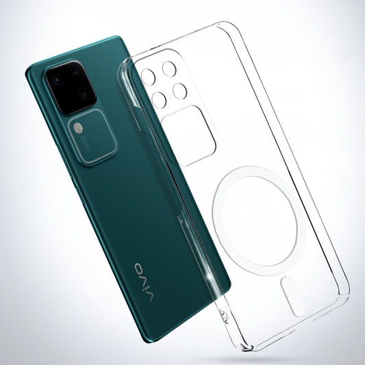 Colored Transparent Anti-Yellowing Magsafe Cuts Case For Vivo V30 5G