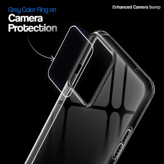 Crystal Clear Anti-Yellow Transparent Back Cover Case With Camera Ring Protection for OnePlus Nord 2T 5G