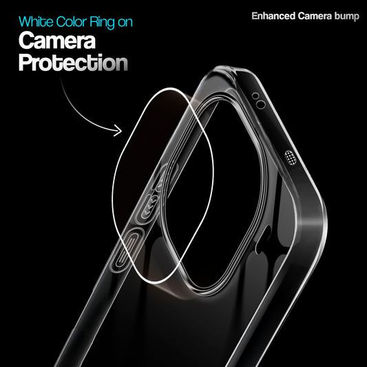 Crystal Clear Anti-Yellow Transparent Back Cover Case With Camera Ring Protection for iQOO 12 5G