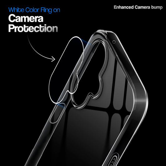 Crystal Clear Anti-Yellow Transparent Back Cover Case With Camera Ring Protection for OnePlus Nord CE 3 Lite 5G