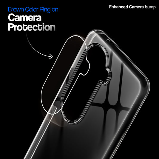 Crystal Clear Anti-Yellow Transparent Back Cover Case With Camera Ring Protection for iQOO Z9s 5G