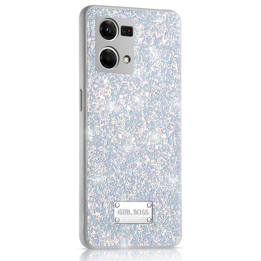 Sparkling Glitter Sequin Case with Camera Shield Back Cover For Oppo F21 Pro 4G