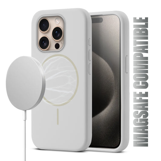 MagSafe Compatible Liquid Silicone Case For Apple iPhone 15 Pro Max