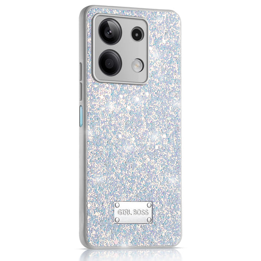 Sparkling Glitter Sequin Case with Camera Shield Back Cover For Redmi Note 13 5G