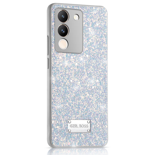 Sparkling Glitter Sequin Case with Camera Shield Back Cover For Vivo Y200 5G