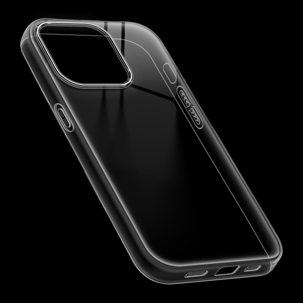 Crystal Clear Anti-Yellow Transparent Back Cover Case With Camera Ring Protection for Apple iPhone 13 Pro Max