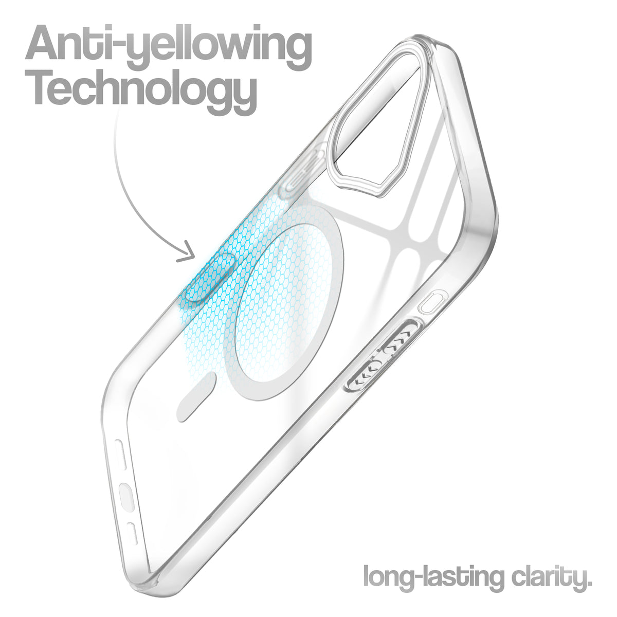 Anti-Yellow Colored Camera Line Case Support Wireless Charging Back Cover For Apple iPhone 17