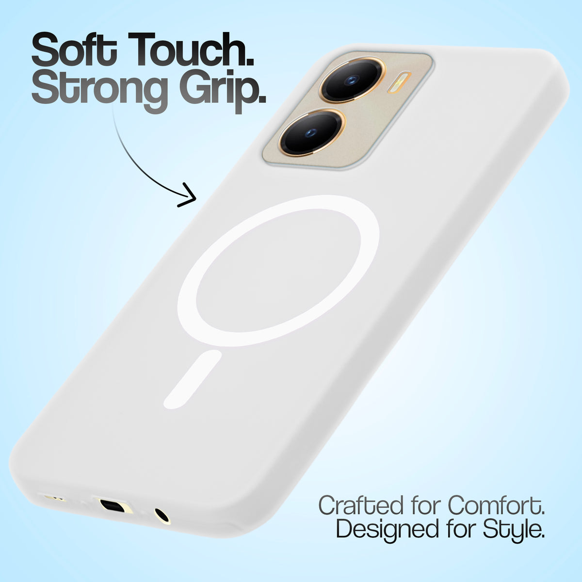 Classic Matte Silicone Back Case for Vivo T2x 5G