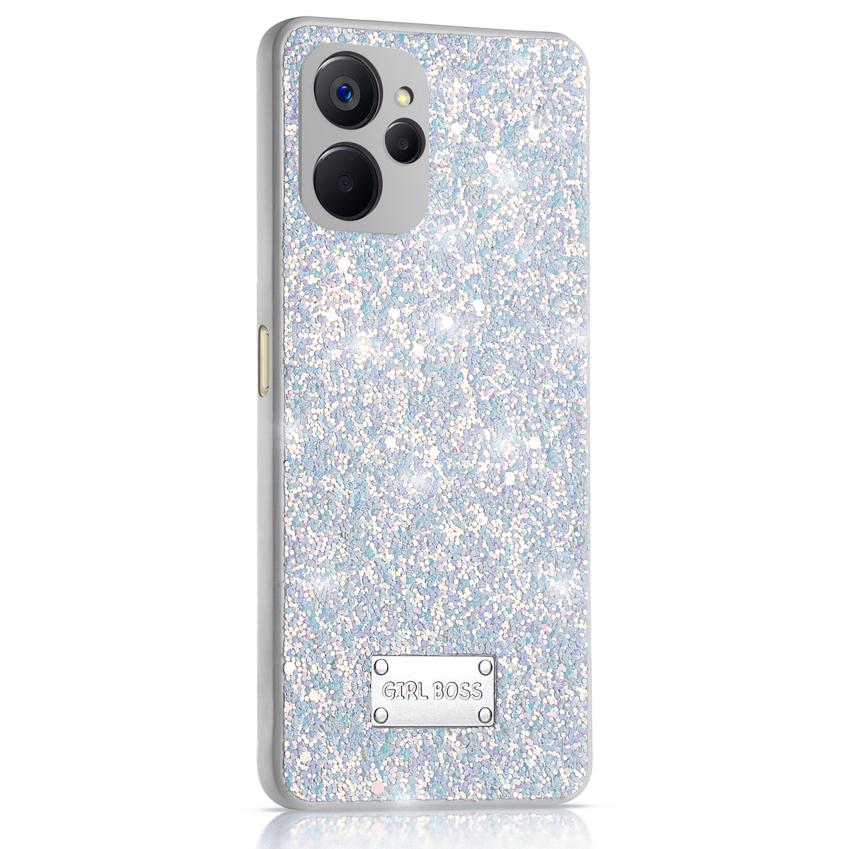 Sparkling Glitter Sequin Case with Camera Shield Back Cover For Realme 9i 5G