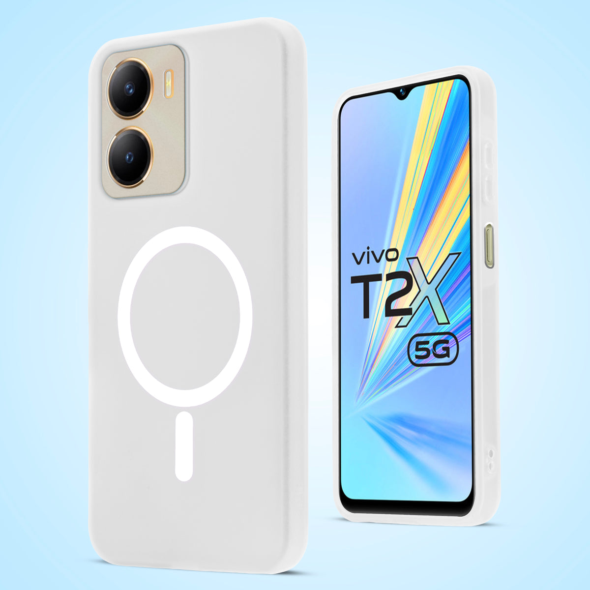 Classic Matte Silicone Back Case for Vivo T2x 5G