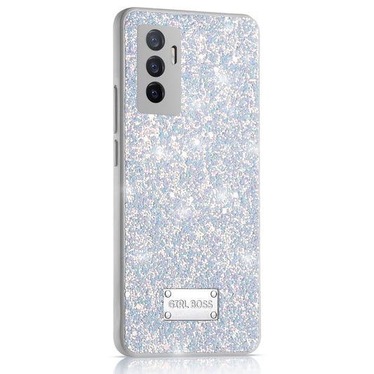 Sparkling Glitter Sequin Case with Camera Shield Back Cover For Vivo V23E 5G