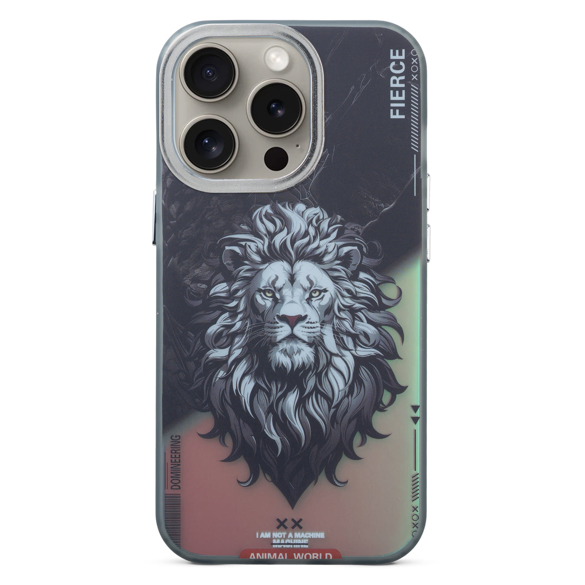 Night Glow & Shiny Hard Phone Cover with Silver Camera Ring For Apple iPhone 14 Pro
