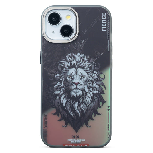 Night Glow & Shiny Hard Phone Cover with Silver Camera Ring For Apple iPhone 14