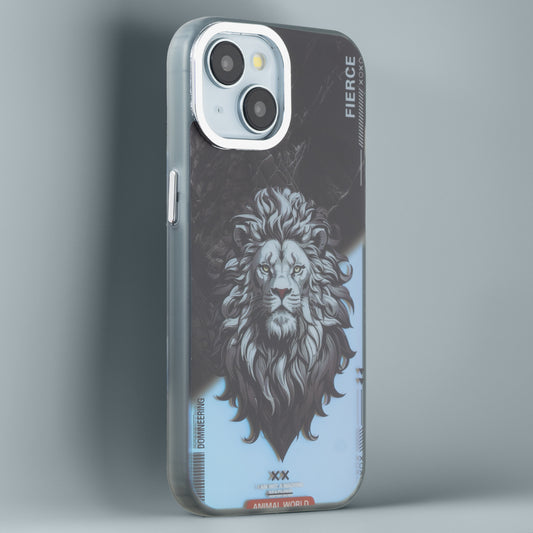 Night Glow & Shiny Hard Phone Cover with Silver Camera Ring For Apple iPhone 14