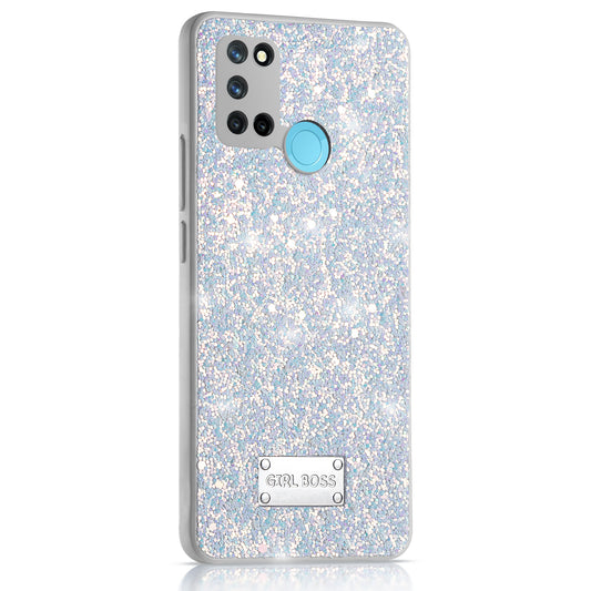 Sparkling Glitter Sequin Case with Camera Shield Back Cover For Realme 7i