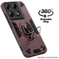 Dual layer shockproof back cover with 360° rotatable ring grip for Motorola Moto Edge 70 Pro Plus 5G