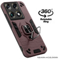 Dual layer shockproof back cover with 360° rotatable ring grip for otorola Signature