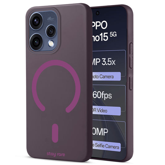 Stay Rare Premium Magnetic Case for Oppo Reno 15 5G with Raised Camera Protection & Matte Finish