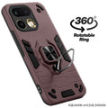 Dual layer shockproof back cover with 360° rotatable ring grip for Realme 16 Pro 5G