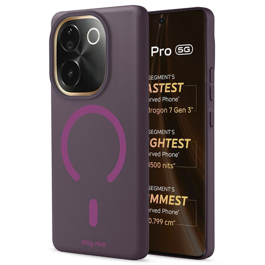 Stay Rare Premium Magnetic Case for Vivo T3 Pro 5G with Raised Camera Protection & Matte Finish