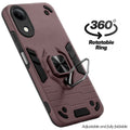 Dual layer shockproof back cover with 360° rotatable ring grip for Vivo T5e 5G