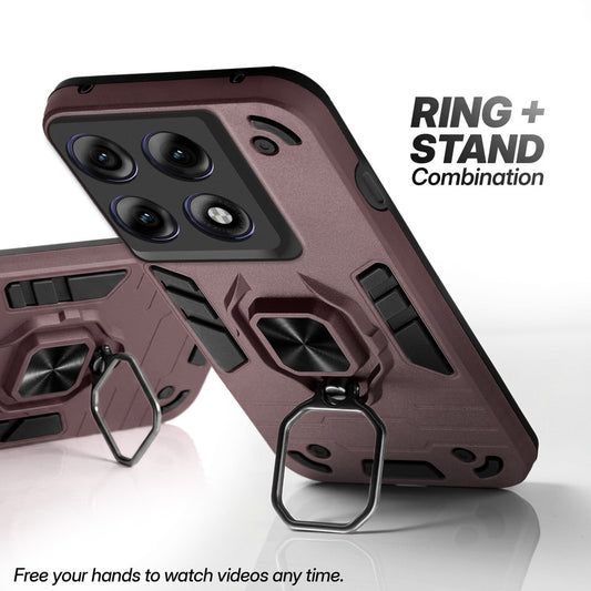 Motorola Moto Edge 70 Pro 5G case with foldable ring stand for hands-free viewing in kickstand position