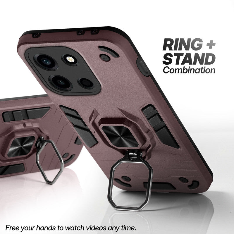 OnePlus Nord 6 5G case with foldable ring stand for hands-free viewing in kickstand position
