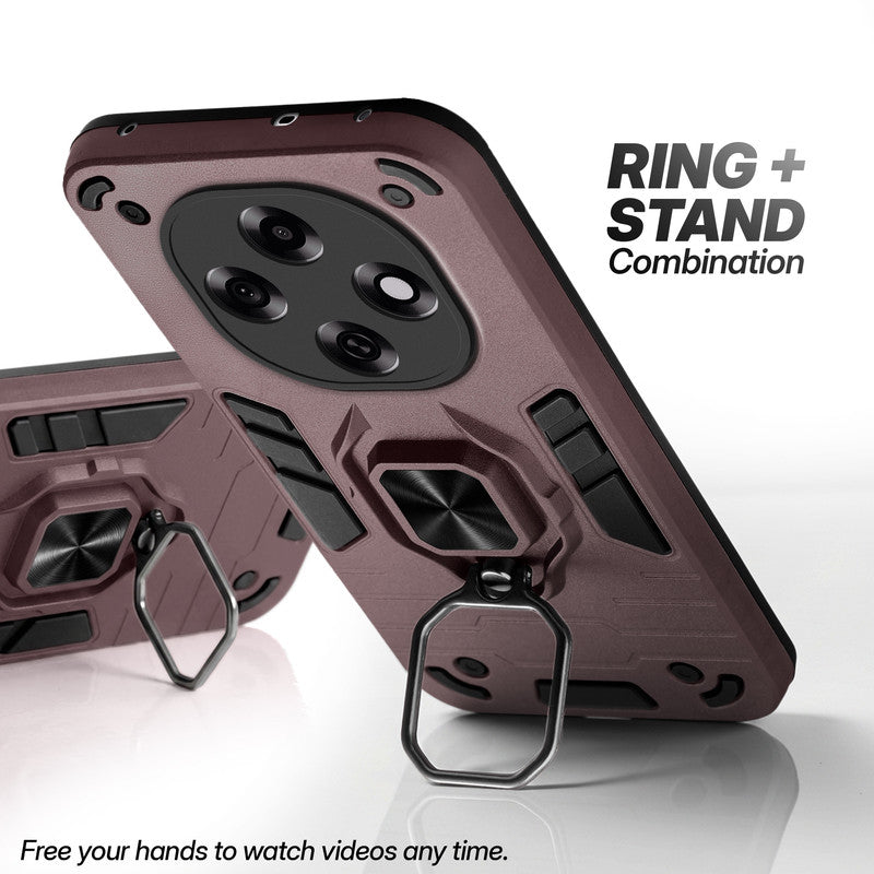 Oppo F31 Pro 5G case with foldable ring stand for hands-free viewing in kickstand position