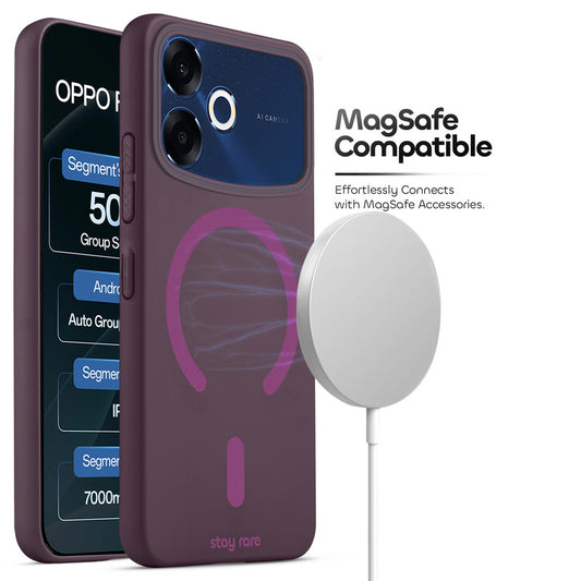 Stay Rare Premium Magnetic Case for Oppo F33 Pro 5G with Raised Camera Protection & Matte Finish