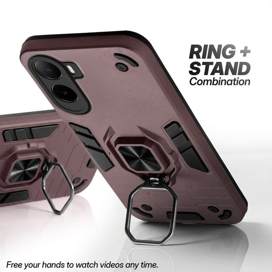Poco C85x 5G case with foldable ring stand for hands-free viewing in kickstand position