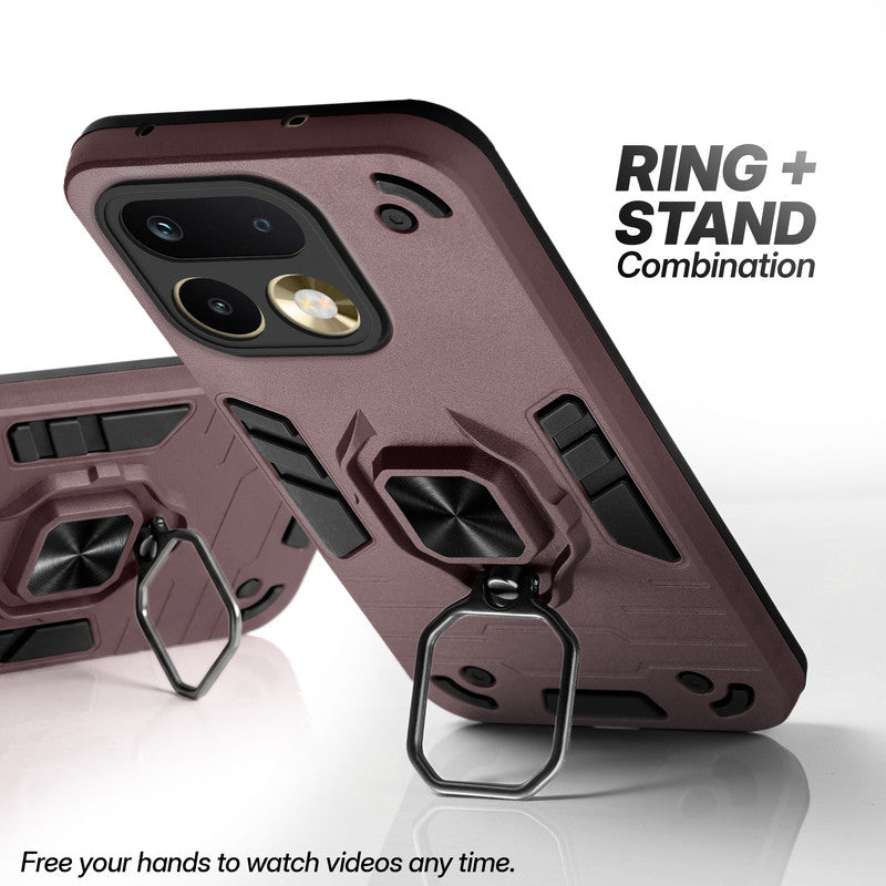 Realme 16 Pro 5G case with foldable ring stand for hands-free viewing in kickstand position