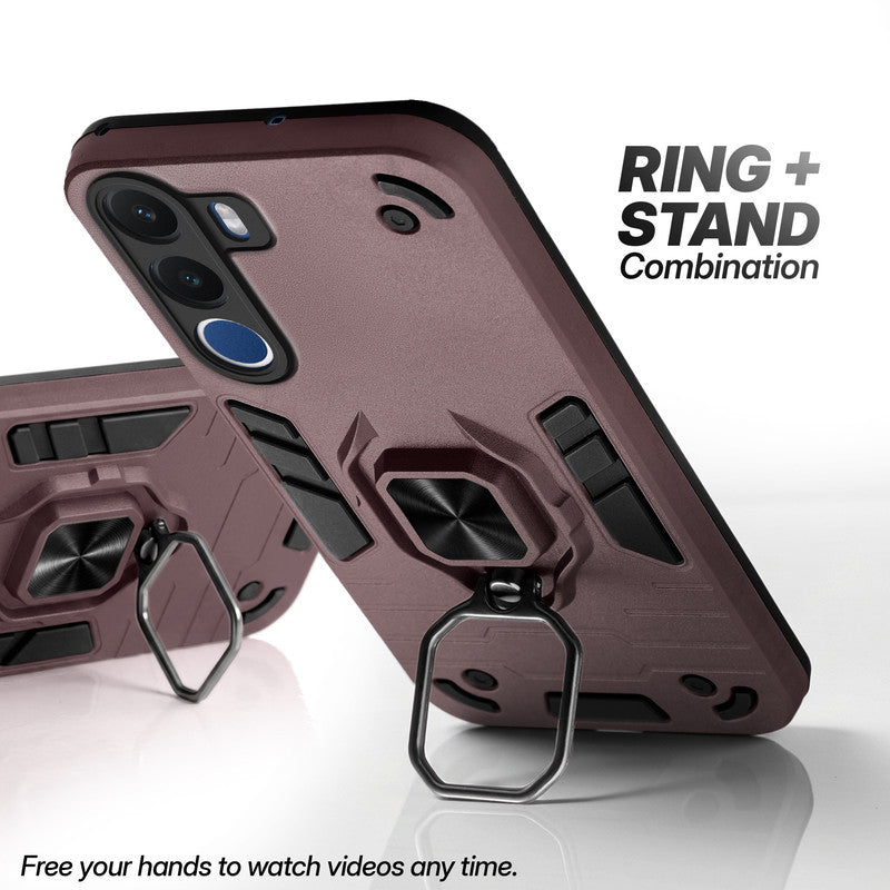 Realme C100x 5G case with foldable ring stand for hands-free viewing in kickstand position