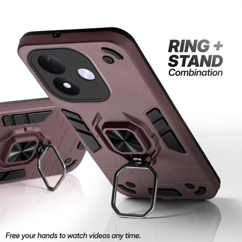 Redmi Note 17 5G case with foldable ring stand for hands-free viewing in kickstand position