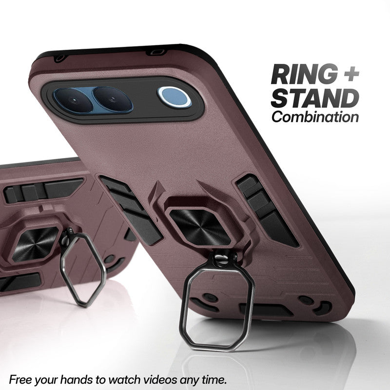 Vivo S2 5G case with foldable ring stand for hands-free viewing in kickstand position