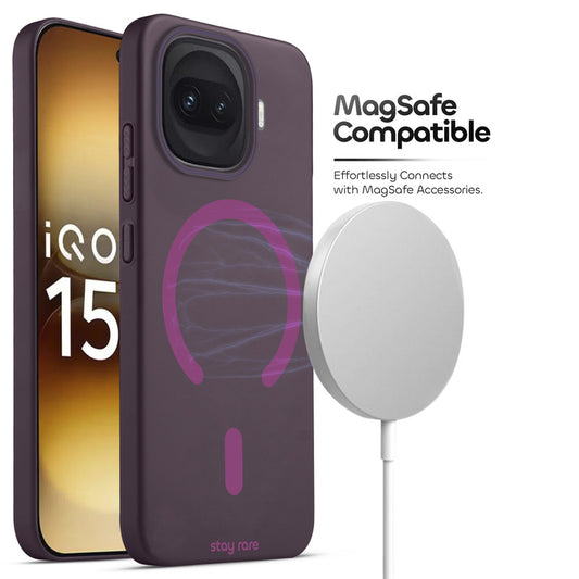 Stay Rare Premium Magnetic Case for iQOO 15R 5G with Raised Camera Protection & Matte Finish