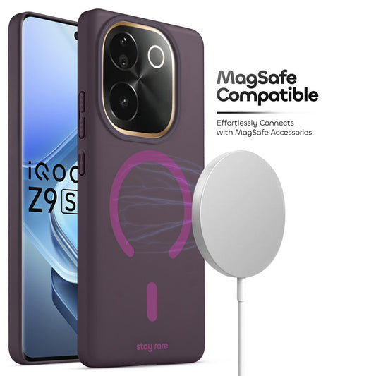 Stay Rare Premium Magnetic Case for iQOO Z9s Pro 5G with Raised Camera Protection & Matte Finish