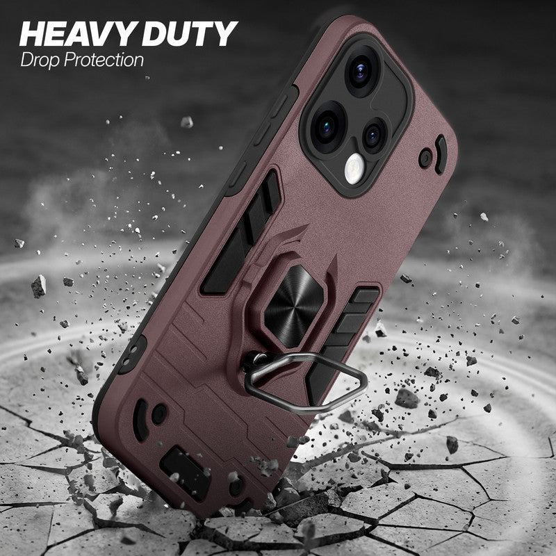 Oppo Reno 15 5G protective case illustrating impact drop protection with an impact-resistant frame.