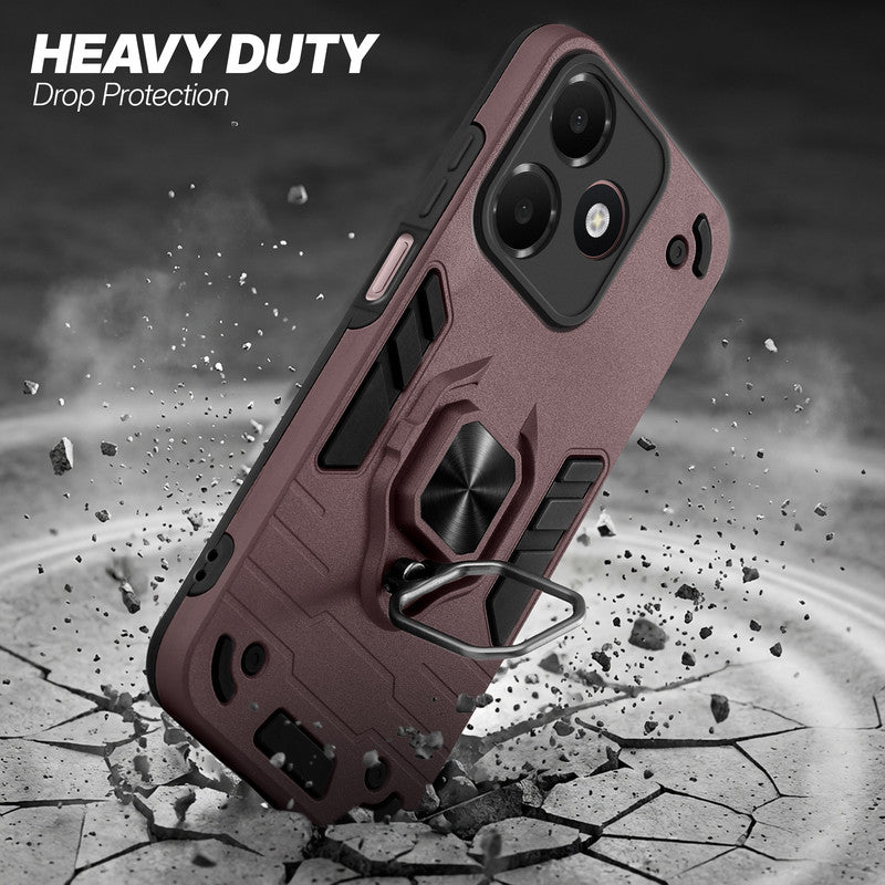 Oppo A6C 4G protective case illustrating impact drop protection with an impact-resistant frame.
