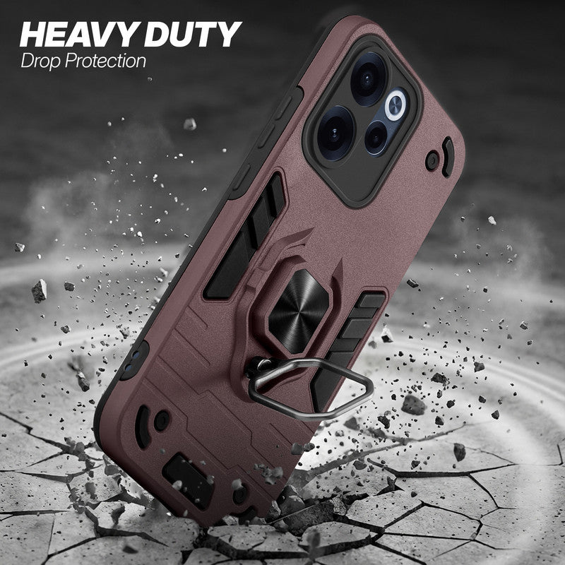 Oppo Reno 15C 5G protective case illustrating impact drop protection with an impact-resistant frame.