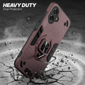 Samsung F07 protective case illustrating impact drop protection with an impact-resistant frame.