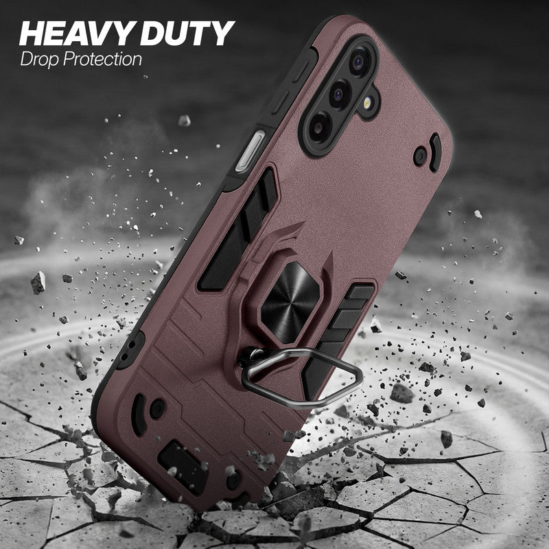 Samsung M17 5G protective case illustrating impact drop protection with an impact-resistant frame.