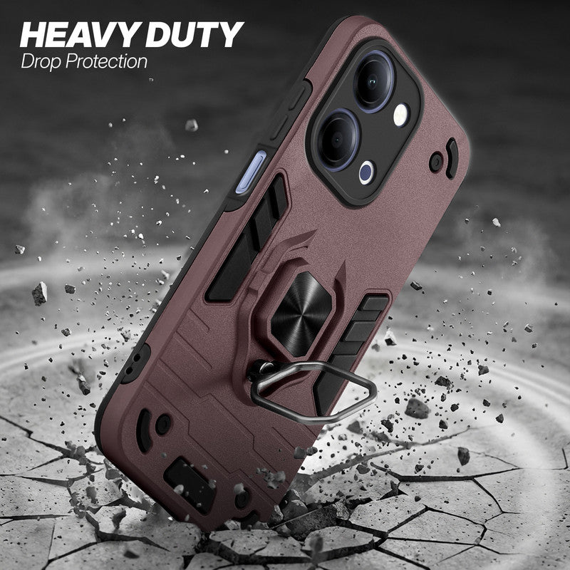 Vivo Y21 5G protective case illustrating impact drop protection with an impact-resistant frame.