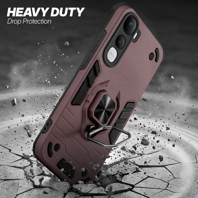 Vivo Y400 5G protective case illustrating impact drop protection with an impact-resistant frame.