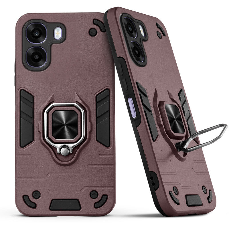 Back view of Oppo K14x 5G case highlighting the built-in rotating metal ring holder