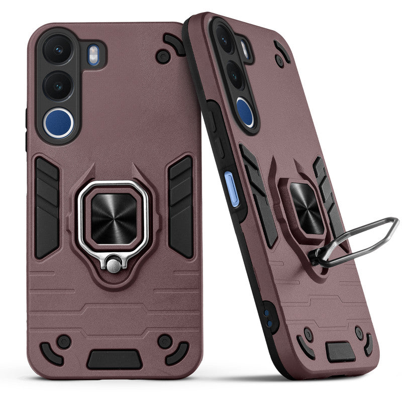 Back view of Realme C100x 5G case highlighting the built-in rotating metal ring holder