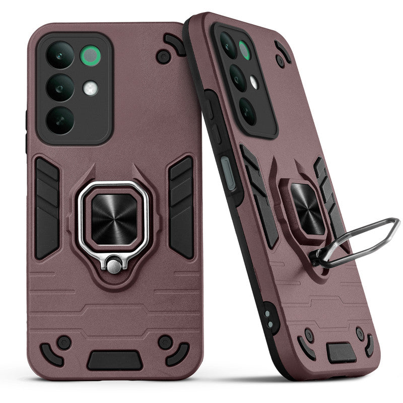 Back view of Realme C85 5G case highlighting the built-in rotating metal ring holder