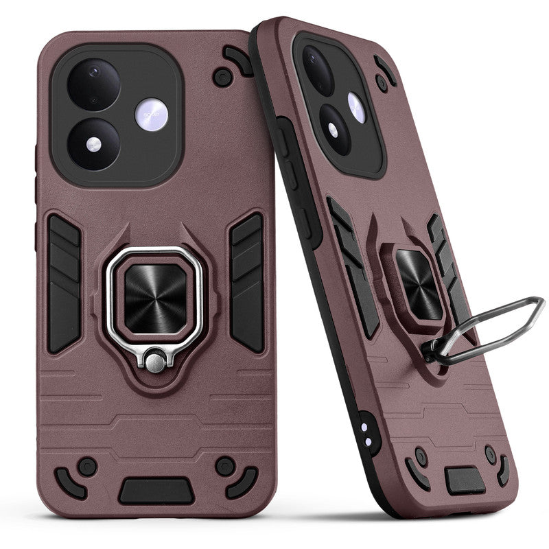 Back view of Redmi Note 17 5G case highlighting the built-in rotating metal ring holder
