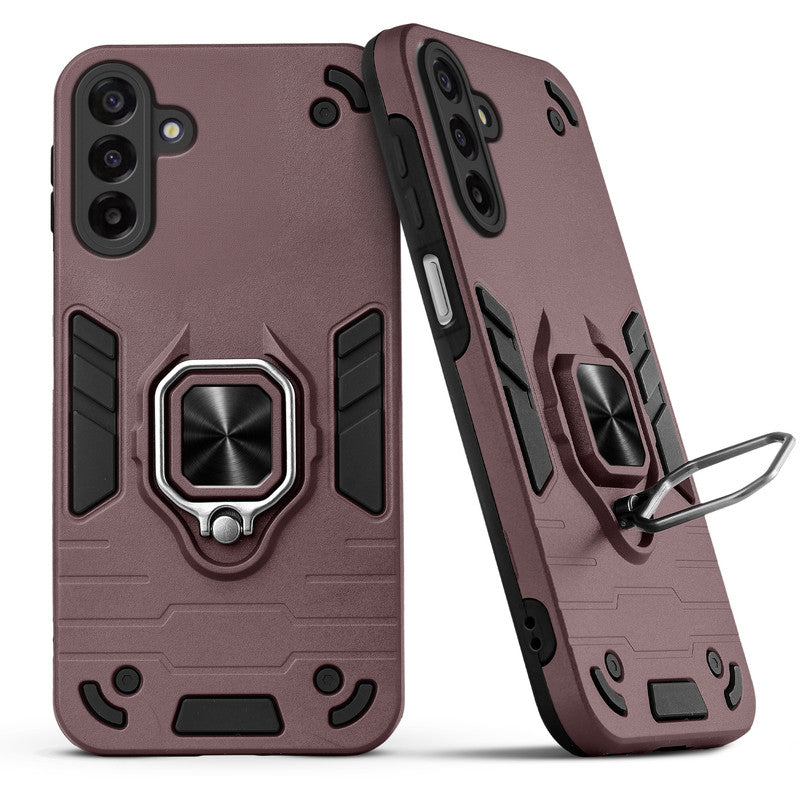 Back view of Samsung M17 5G case highlighting the built-in rotating metal ring holder