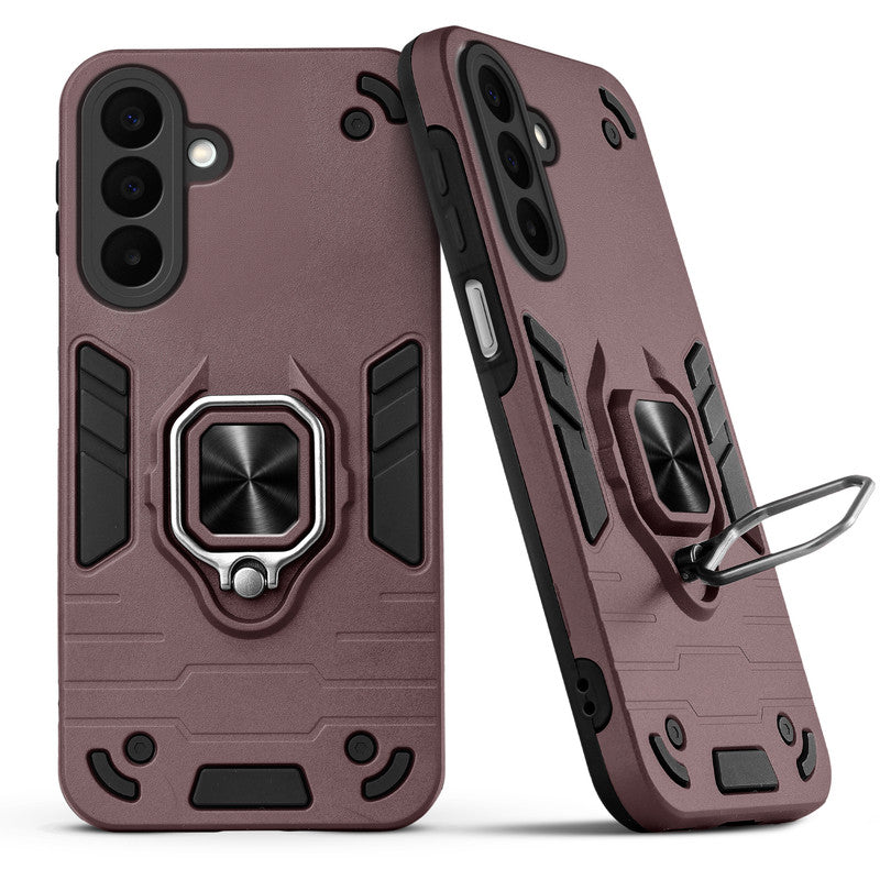 Back view of Samsung M47 5G case highlighting the built-in rotating metal ring holder