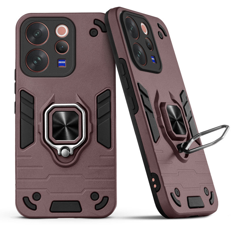 Back view of Vivo V70 5G case highlighting the built-in rotating metal ring holder